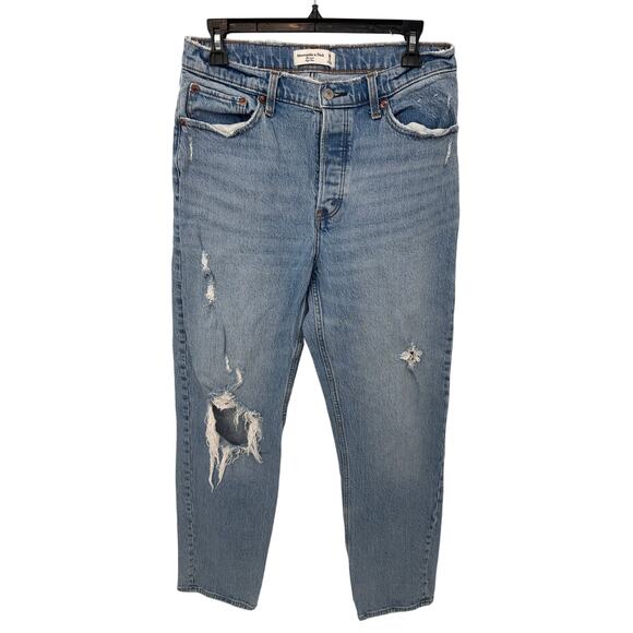 ABERCOMBIE & FITCH The Dad High Rise Denim Jean // 6 Long - Picture 1 of 9